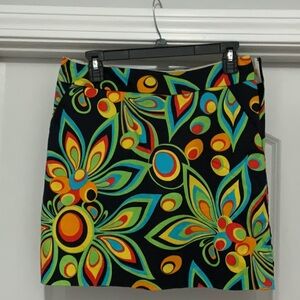 Loudmouth Orange Green Mini Pencil Skirt Resort Wear